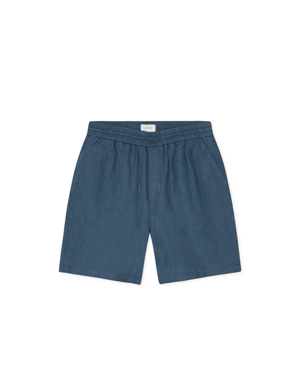 Drawstring Linen Shorts (dark denim blue)