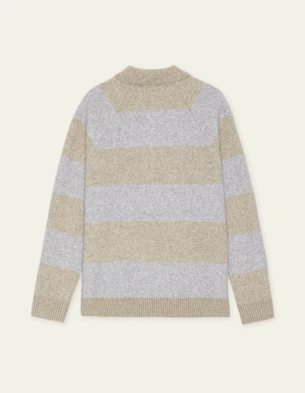 Striped Melange Knitted Polo
