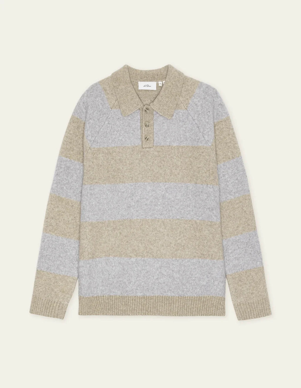 Striped Melange Knitted Polo