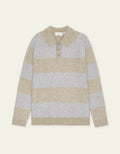 Striped Melange Knitted Polo