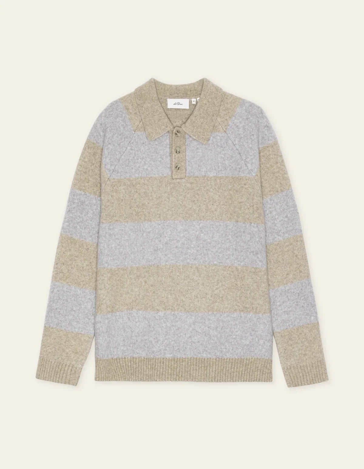 Striped Melange Knitted Polo