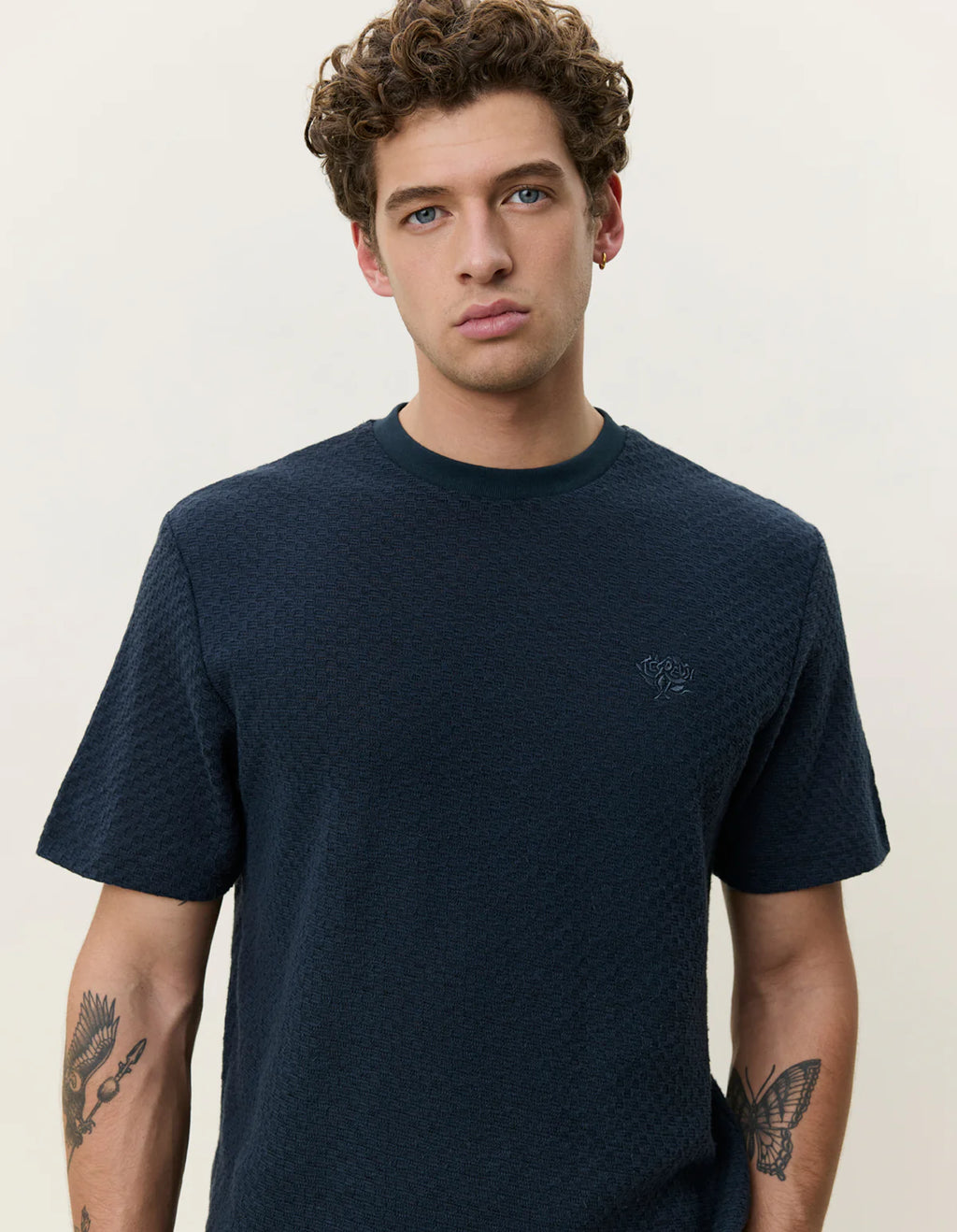 Les Deux / Knitted Check T-Shirt