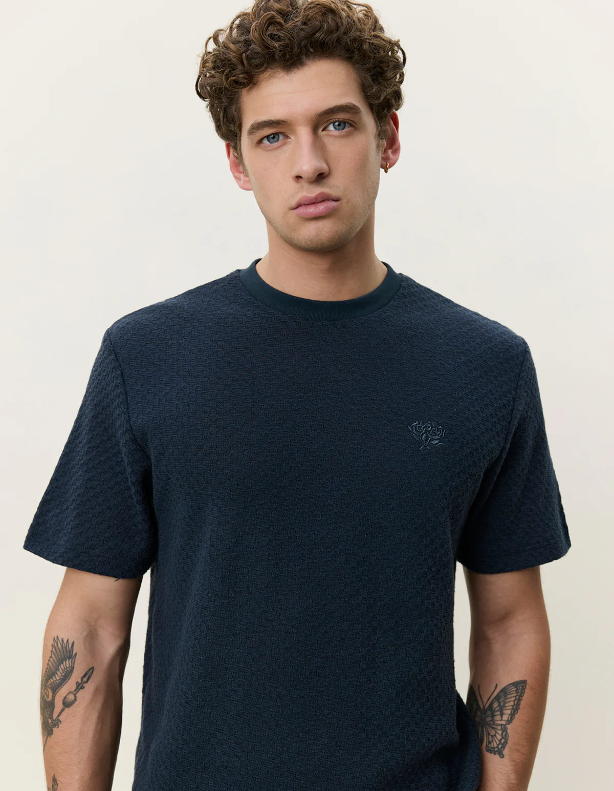 Les Deux / Knitted Check T-Shirt