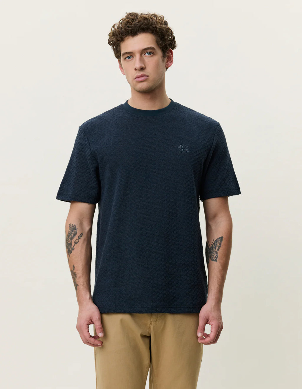Les Deux / Knitted Check T-Shirt