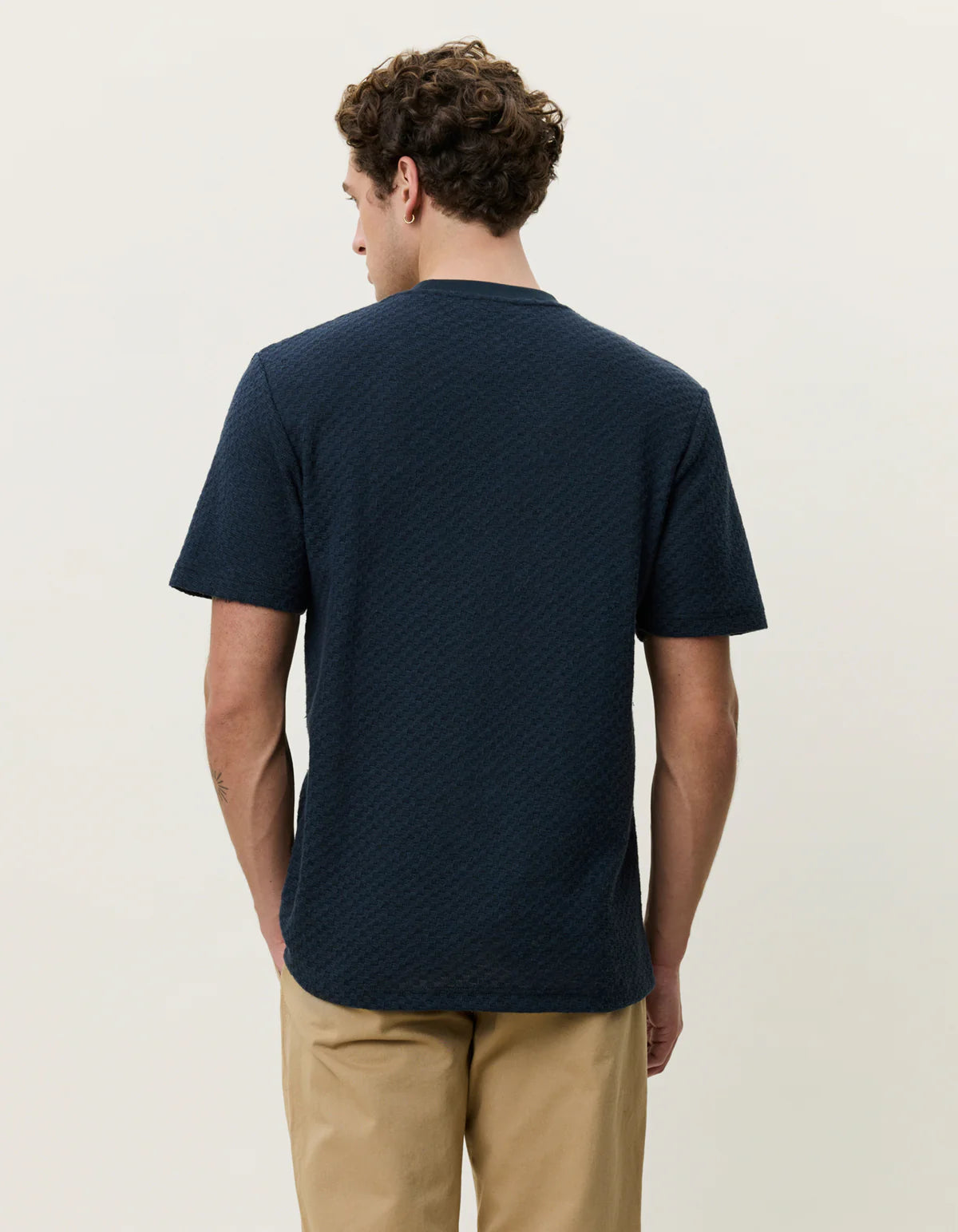 Les Deux / Knitted Check T-Shirt