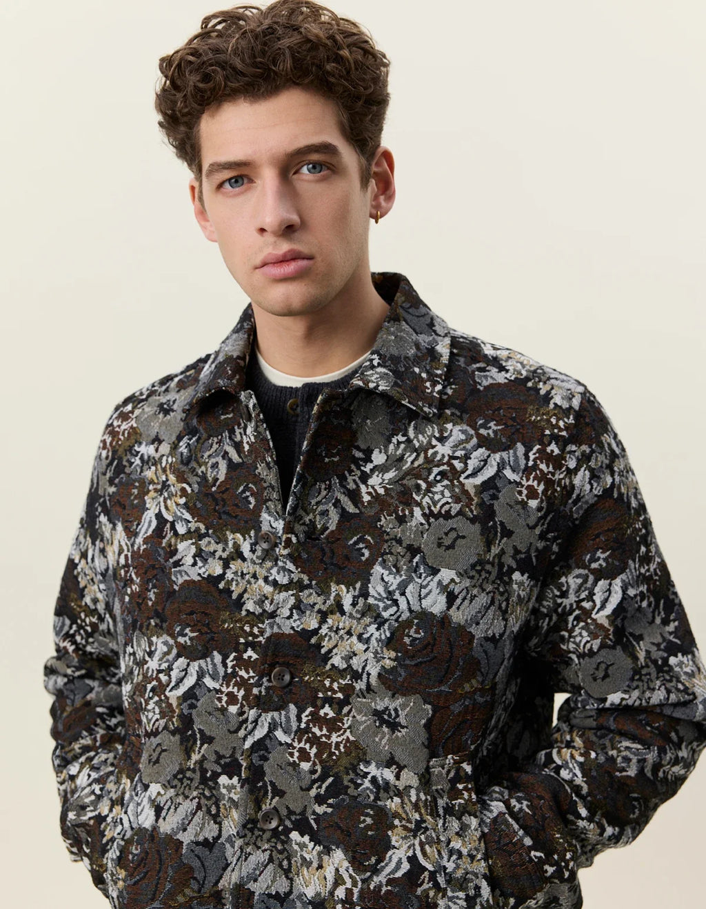 Rose Jacquard Overshirt