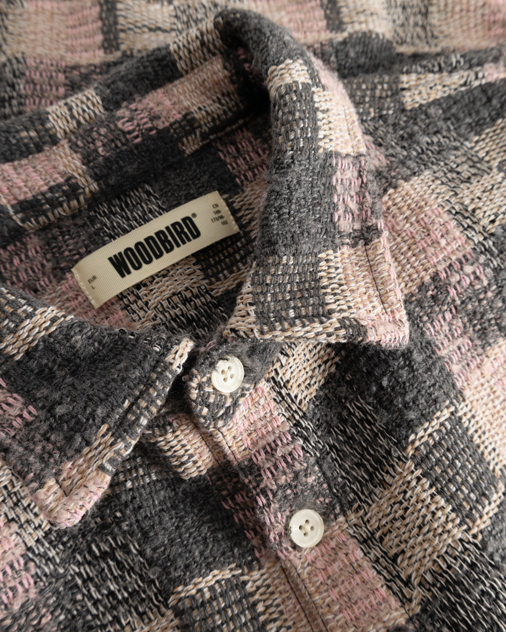 Woodbird Glixt Structure shirt (grey-brown)