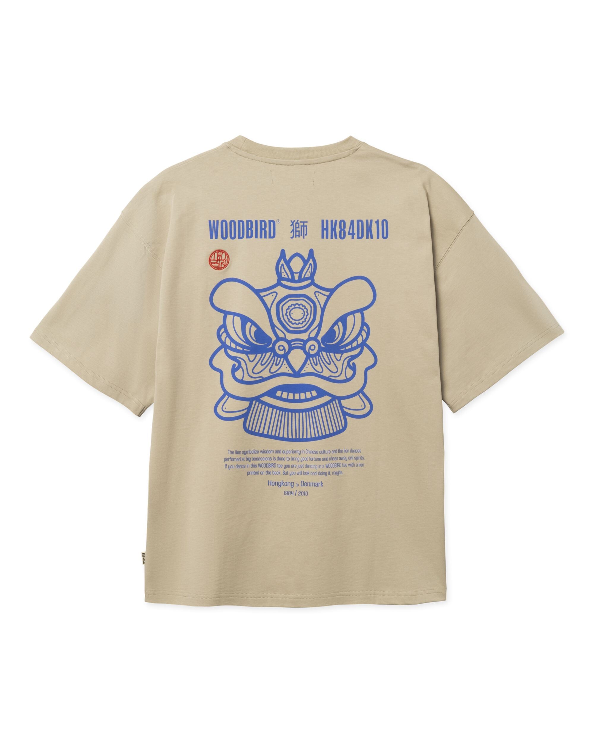 Woodbird / Beam Lion Tee / stone