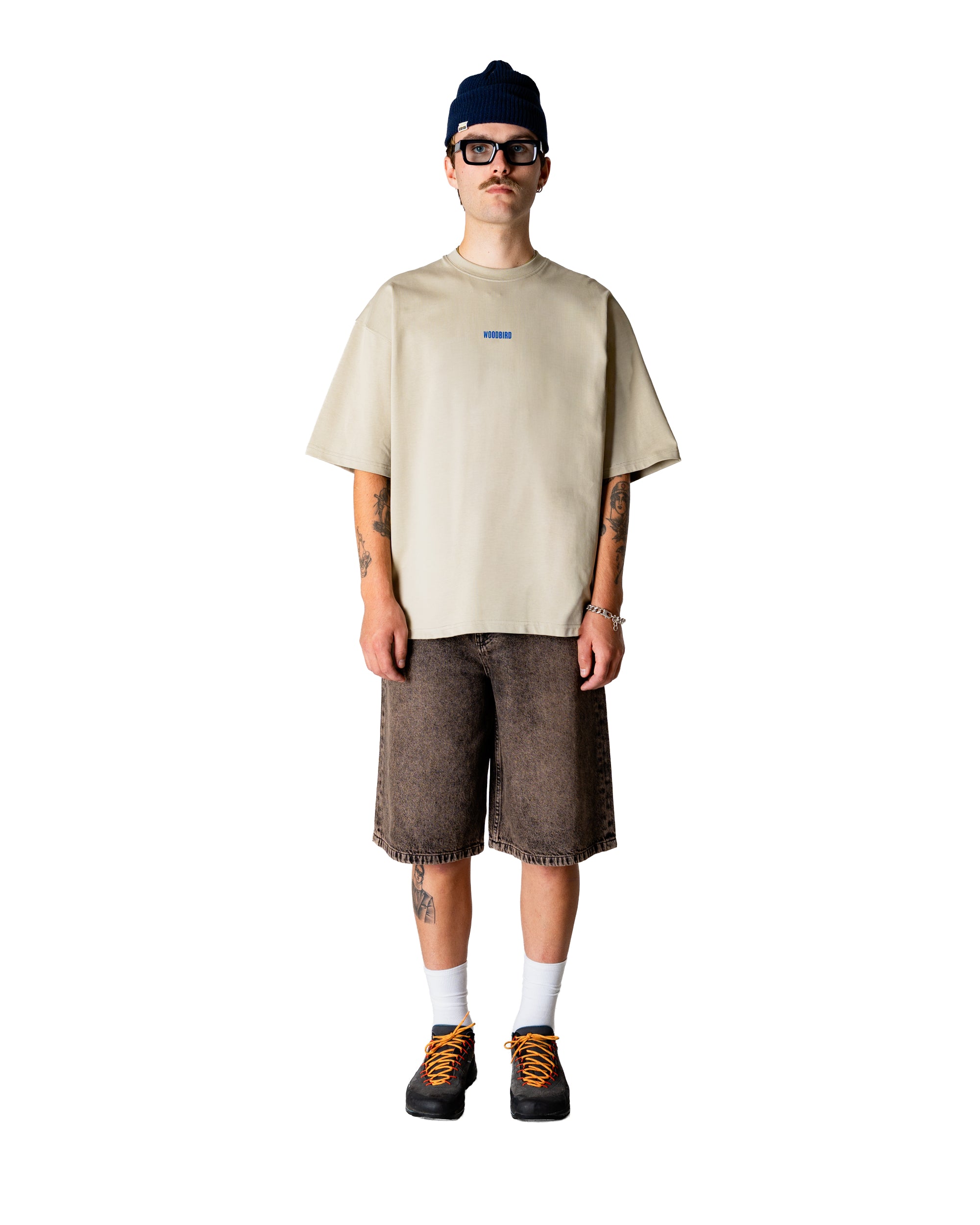 Woodbird / Beam Lion Tee / stone