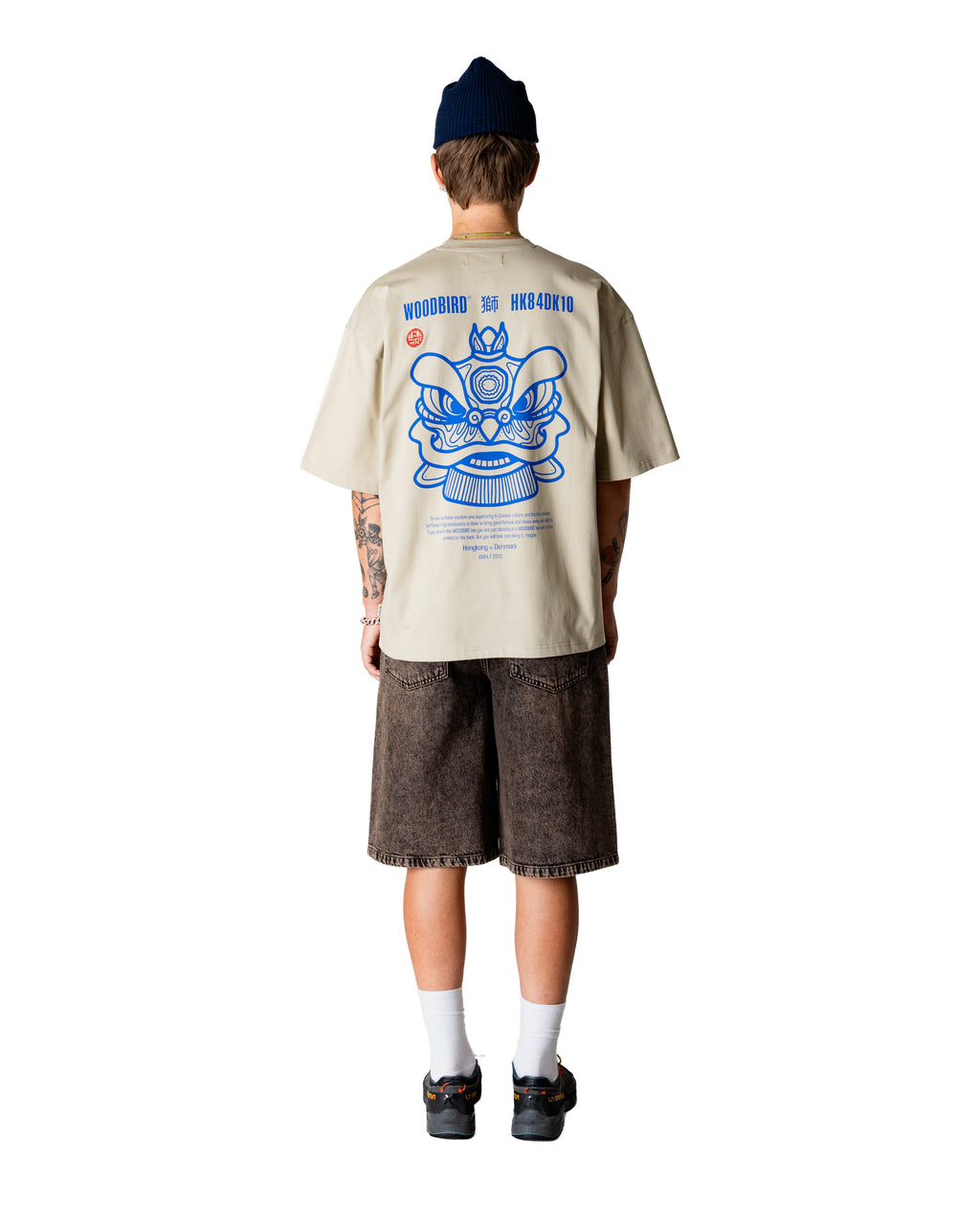 Woodbird / Beam Lion Tee / stone
