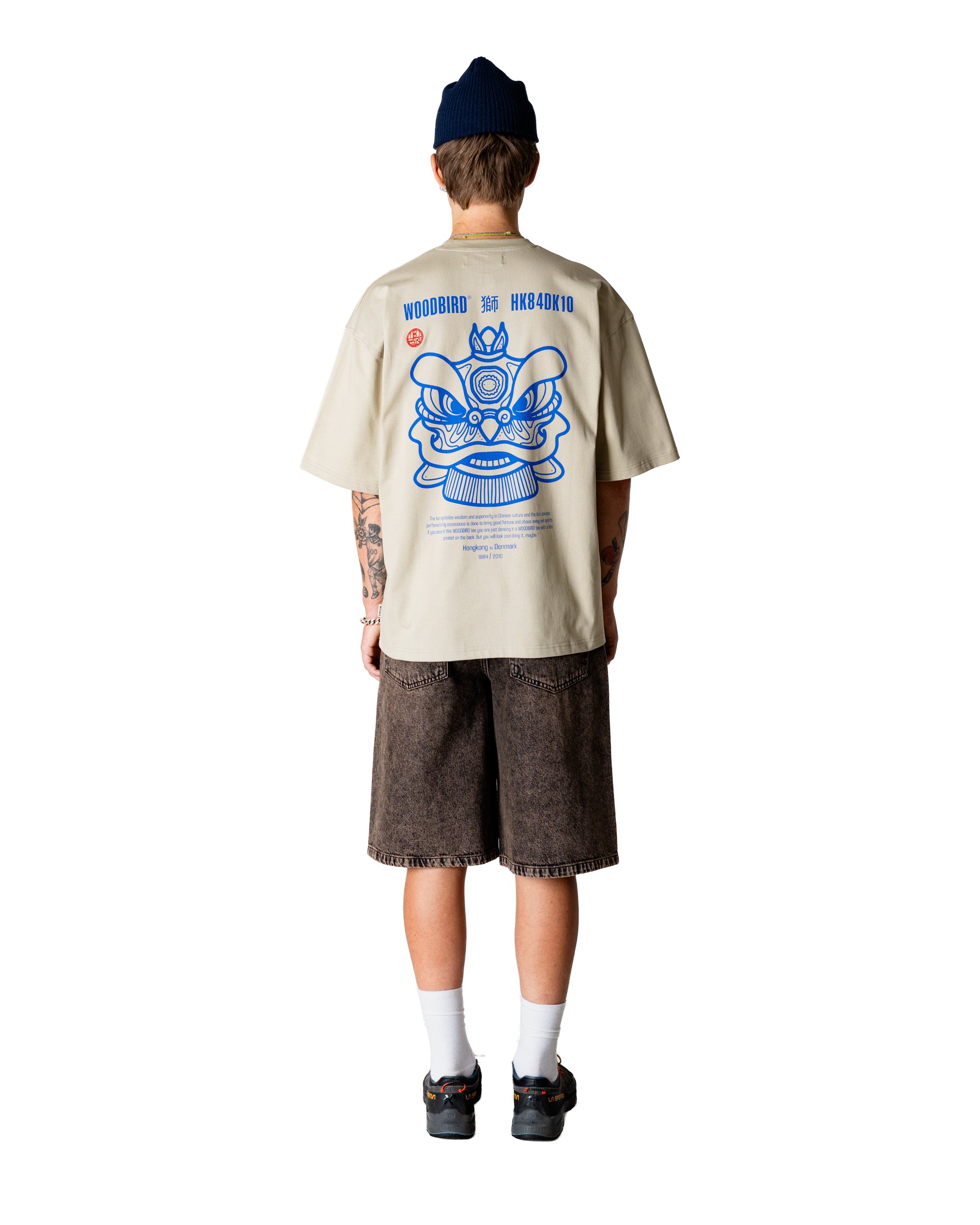 Woodbird / Beam Lion Tee / stone