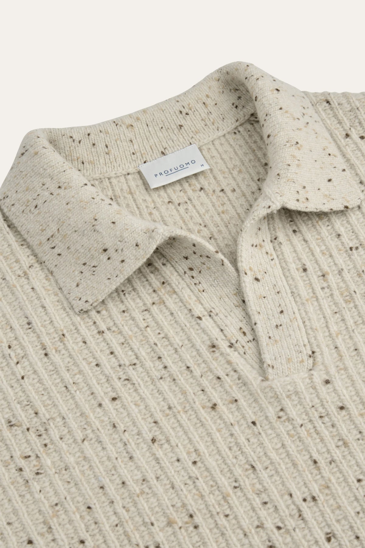 POLO OPEN COLLAR LS SAND