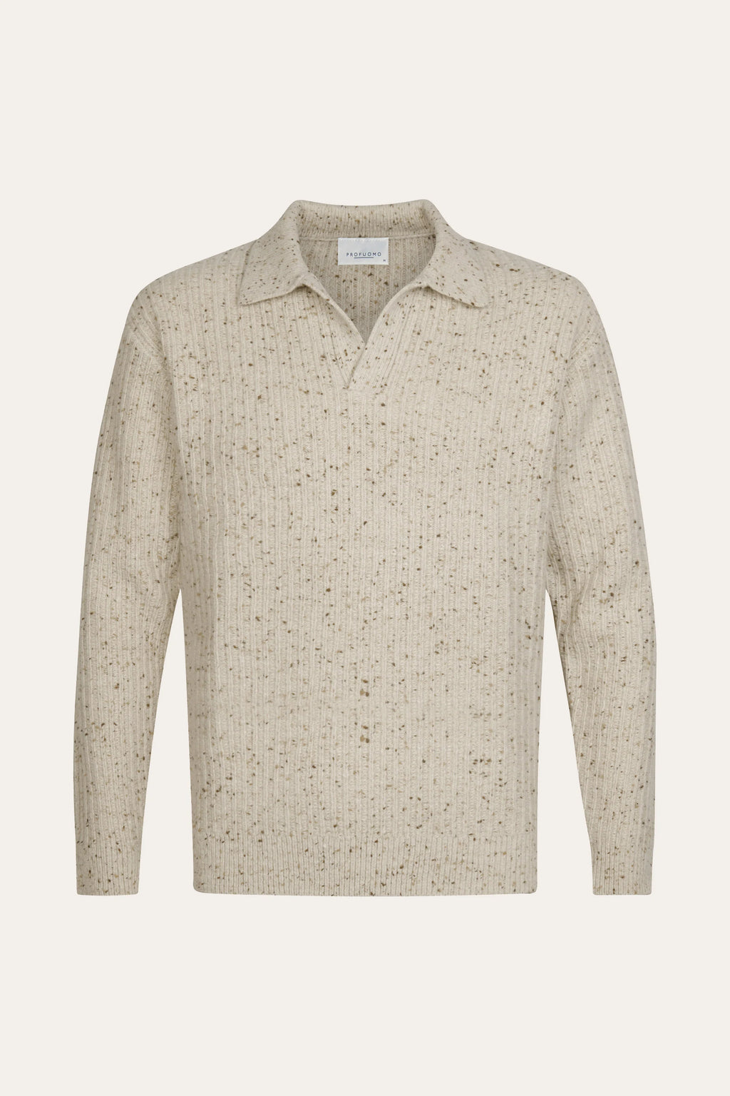 POLO OPEN COLLAR LS SAND