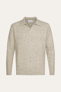 POLO OPEN COLLAR LS SAND