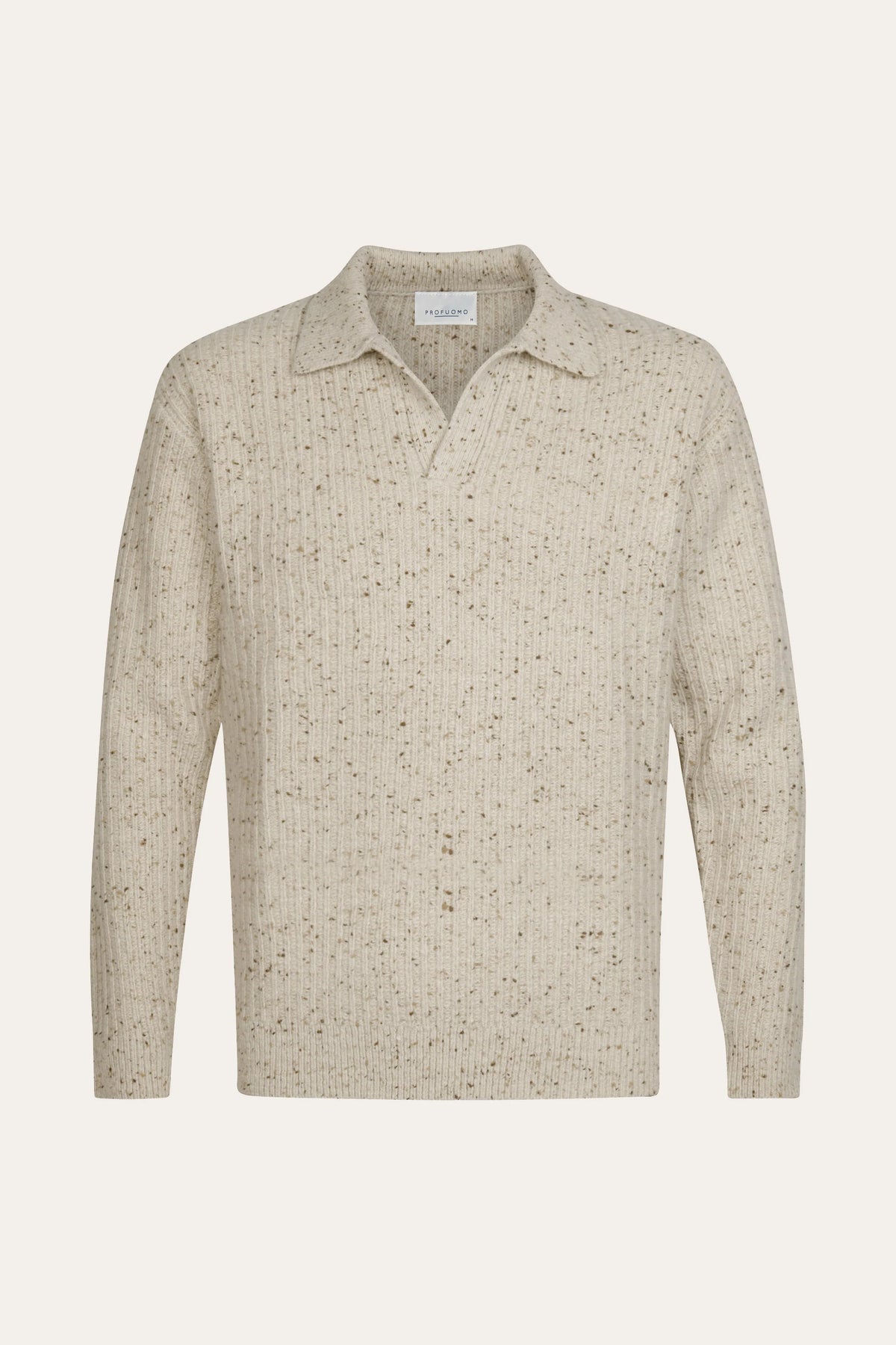 POLO OPEN COLLAR LS SAND