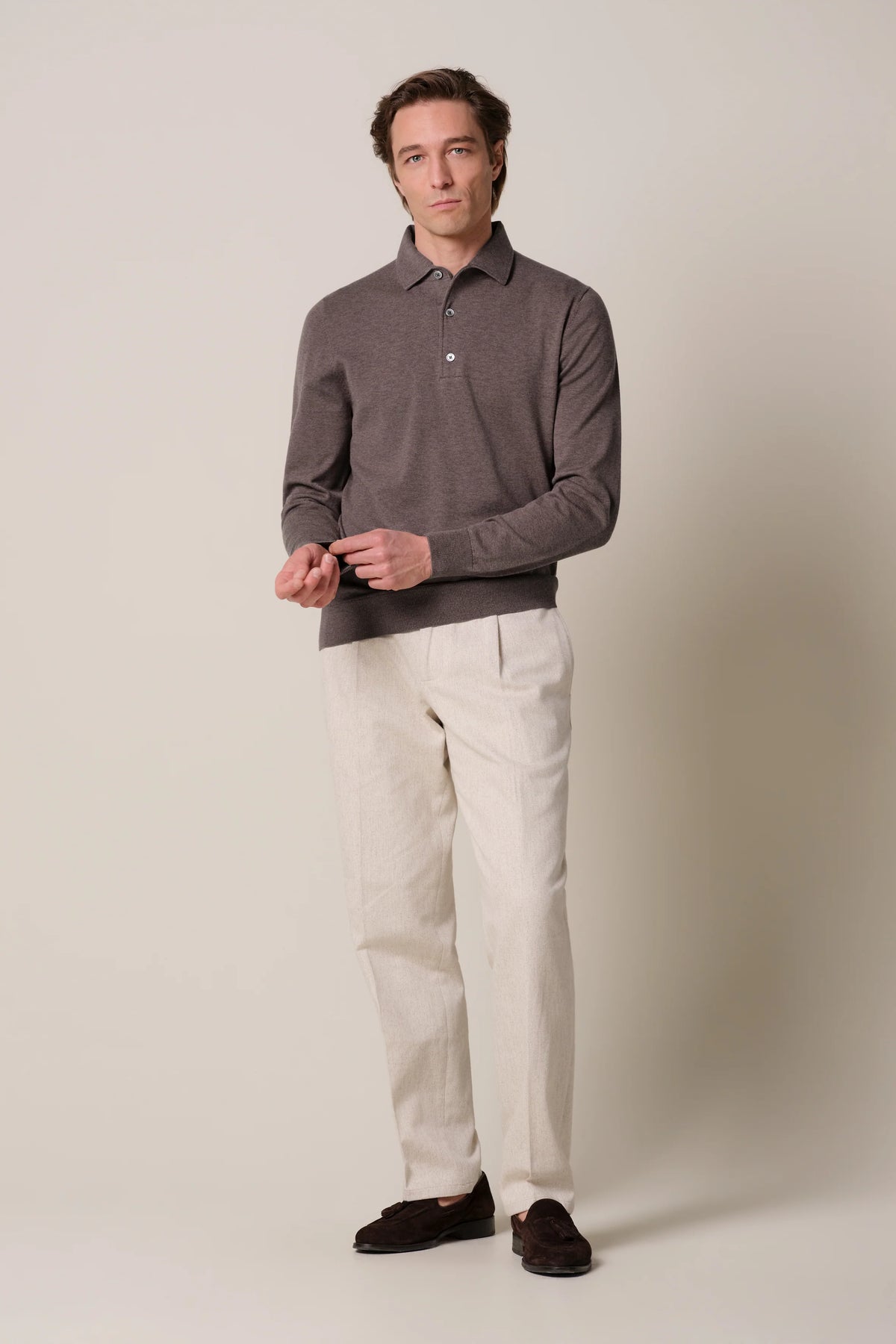 POLO ONEPIECE LS AUBERGINE