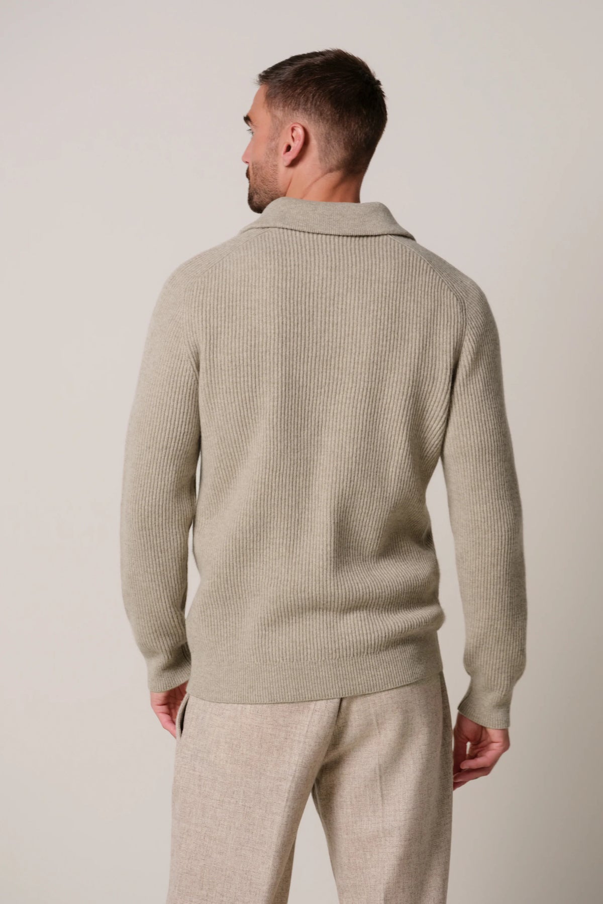 PULLOVER HALF ZIP BEIGE