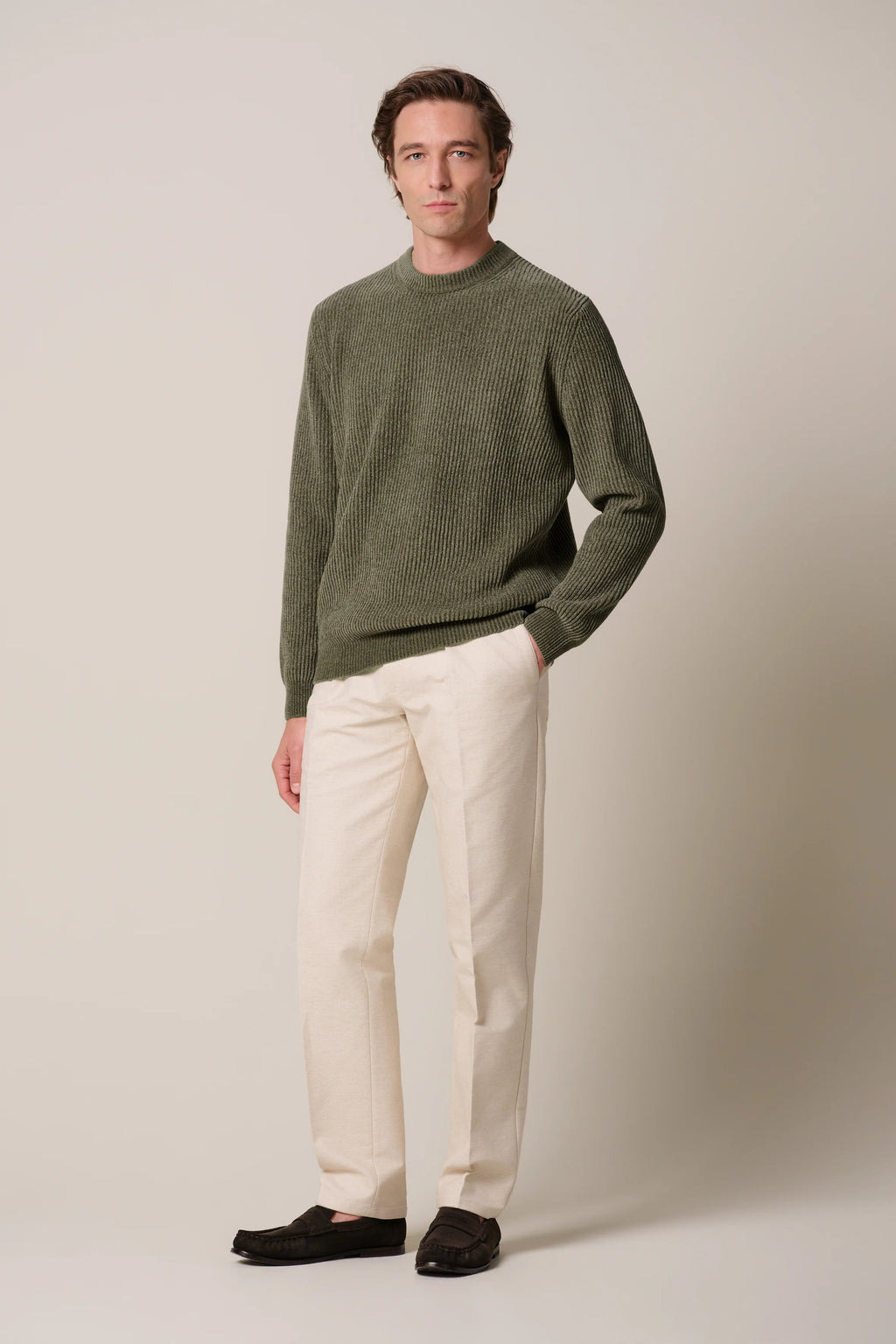 PULLOVER CREW NECK GREEN
