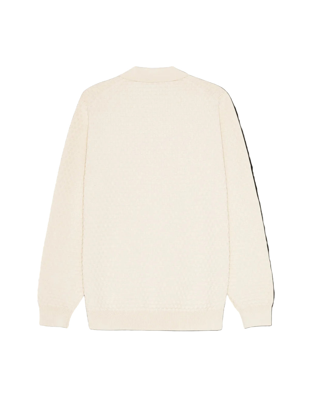 Billy Weave Knitted LS Polo (light ivory)