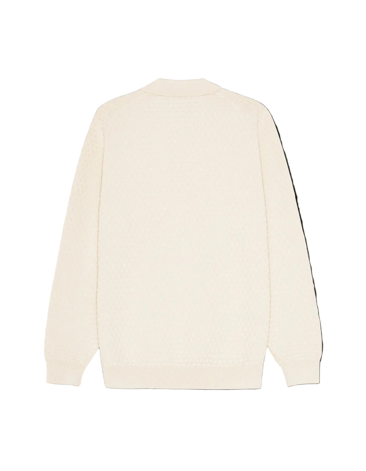 Billy Weave Knitted LS Polo (light ivory)