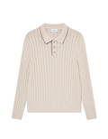 LES DEUX Bogart Rugby Polo Knit (Ivory)