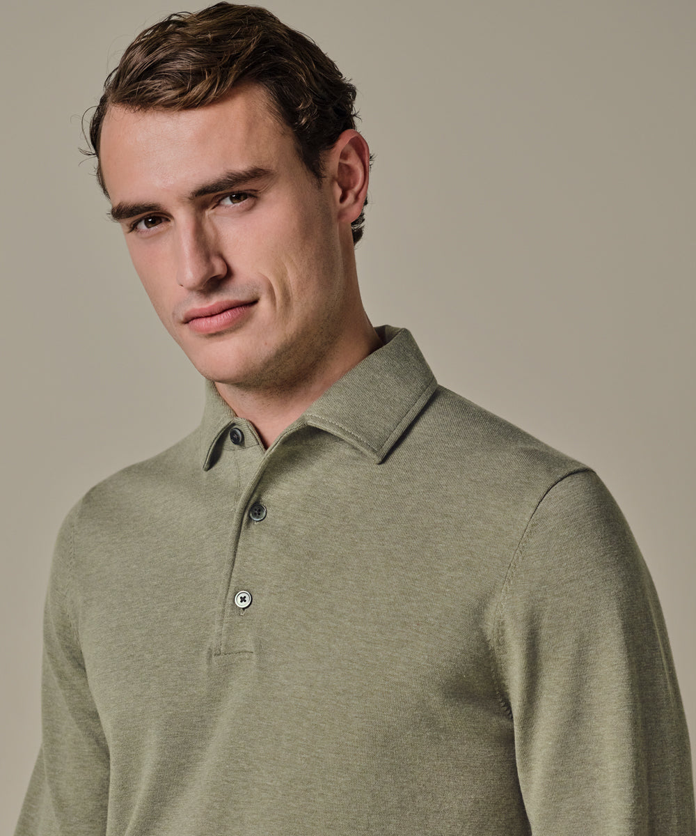POLO ONEPIECE LS M GREEN