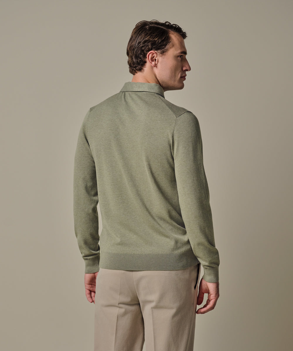 POLO ONEPIECE LS M GREEN