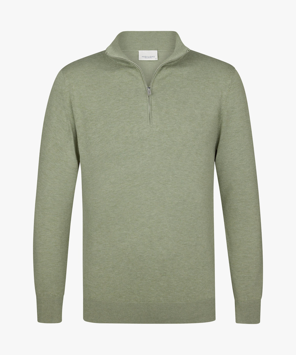 PULLOVER HALF ZIP M GREEN