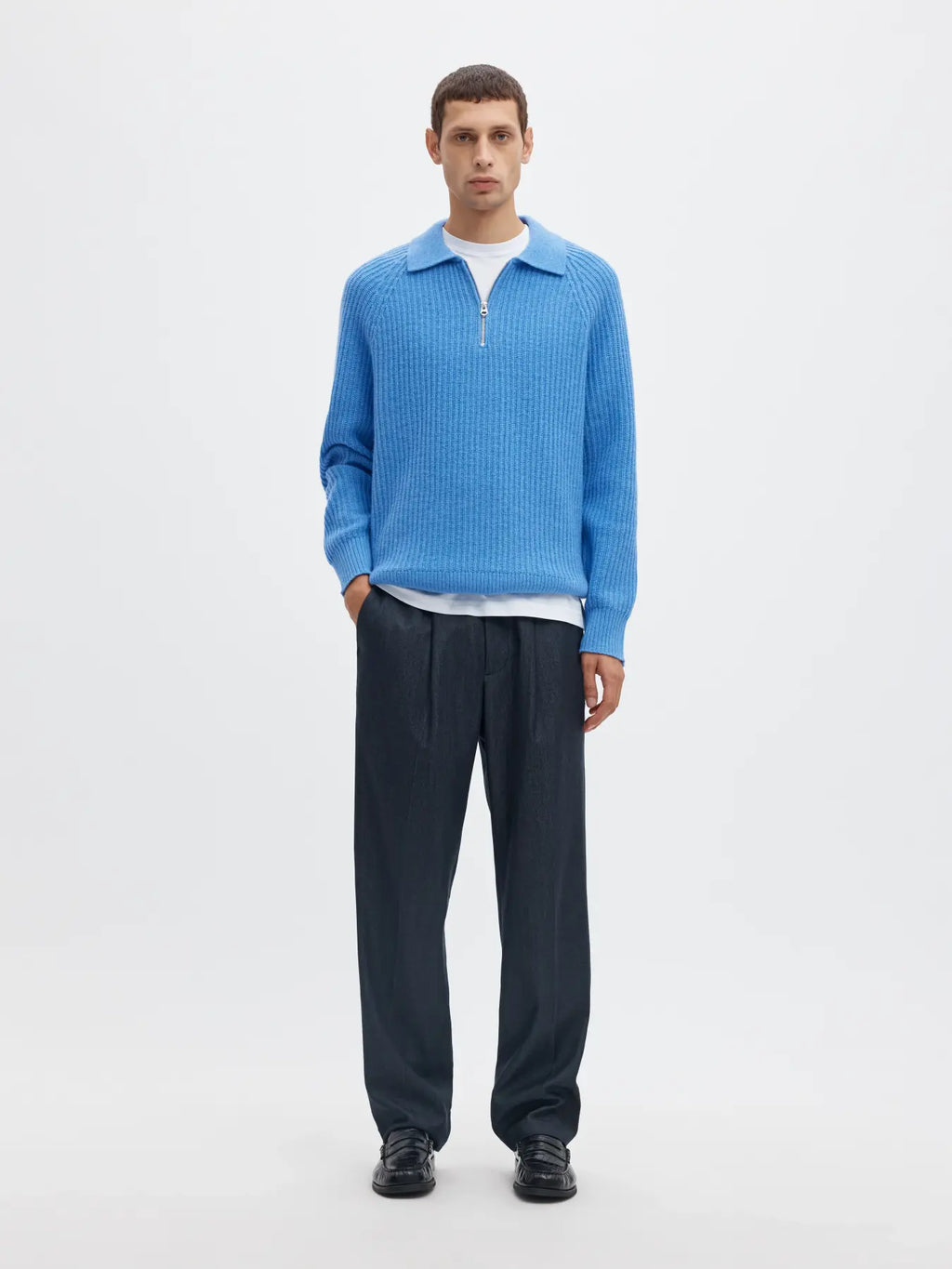 KNIT HALF ZIP POLO CAMP