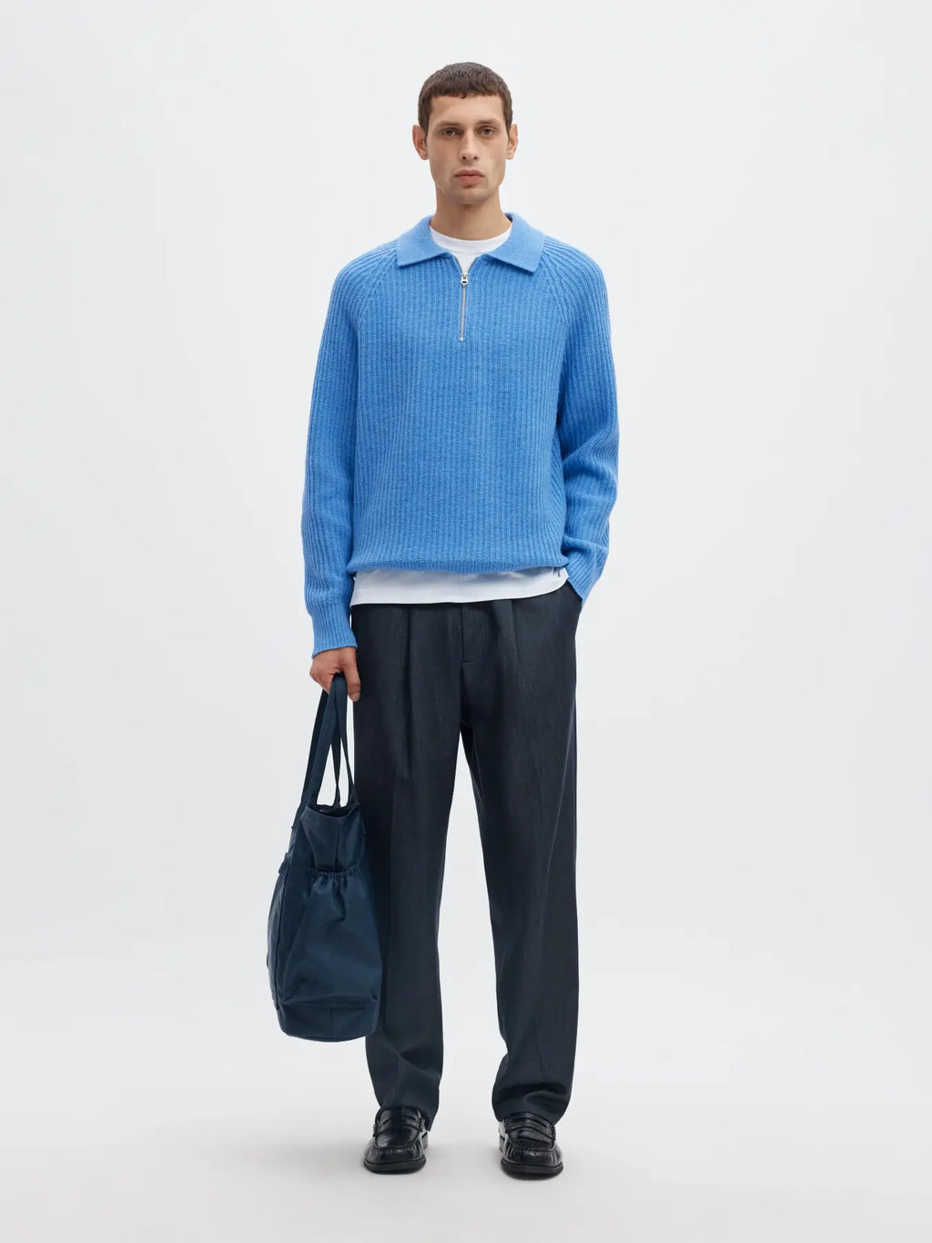 KNIT HALF ZIP POLO CAMP