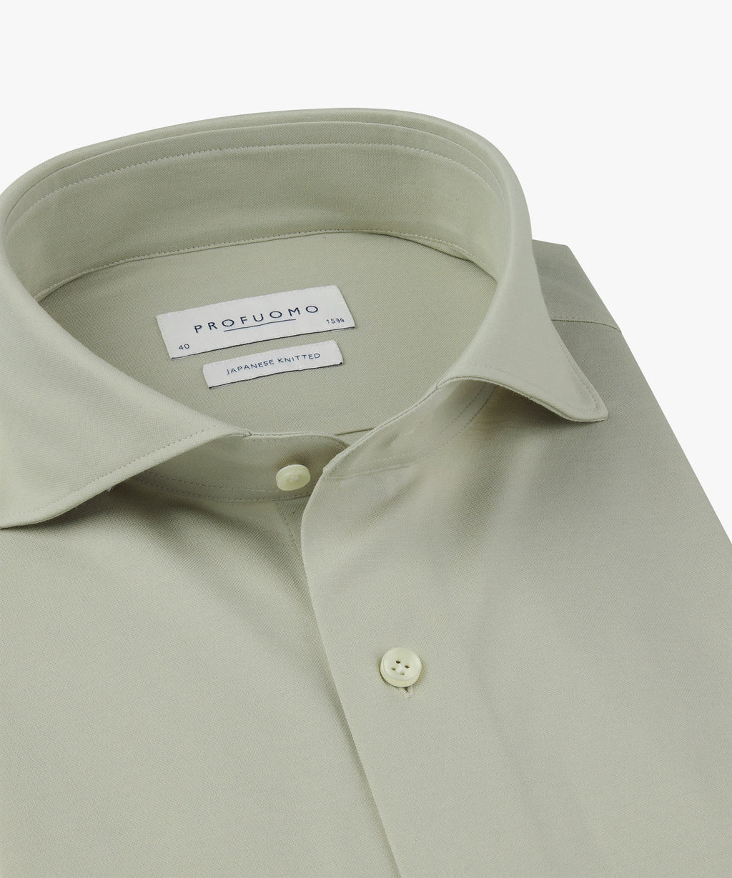 LIGHT GREEN JAPANESE KNITTED SHIRT