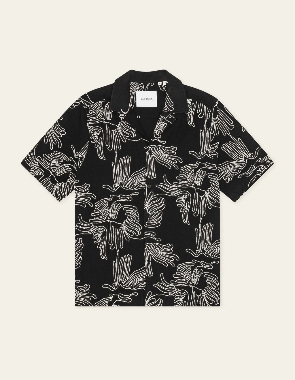 Les Deux / Liam AOE flower SS shirt / Black