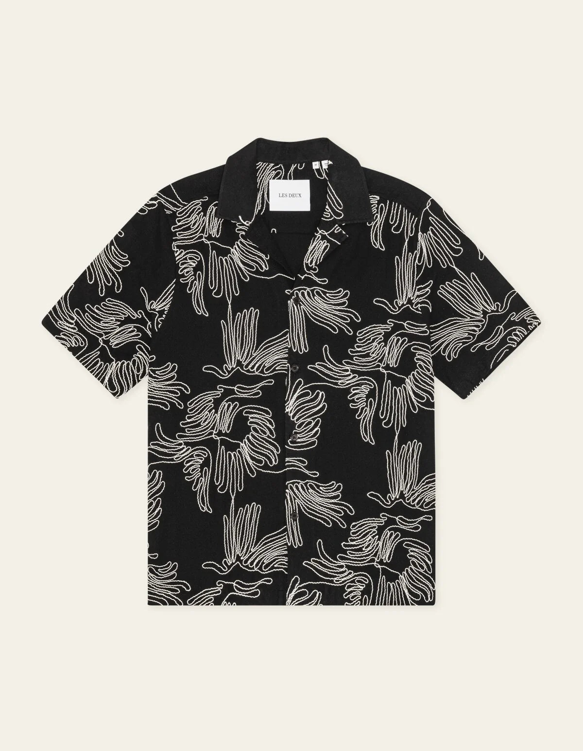 Les Deux / Liam AOE flower SS shirt / Black