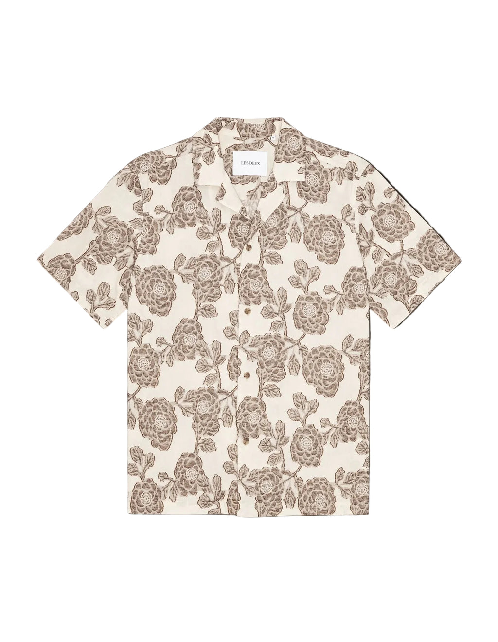 Lesley Flower Jacquard SS Shirt (ivory)