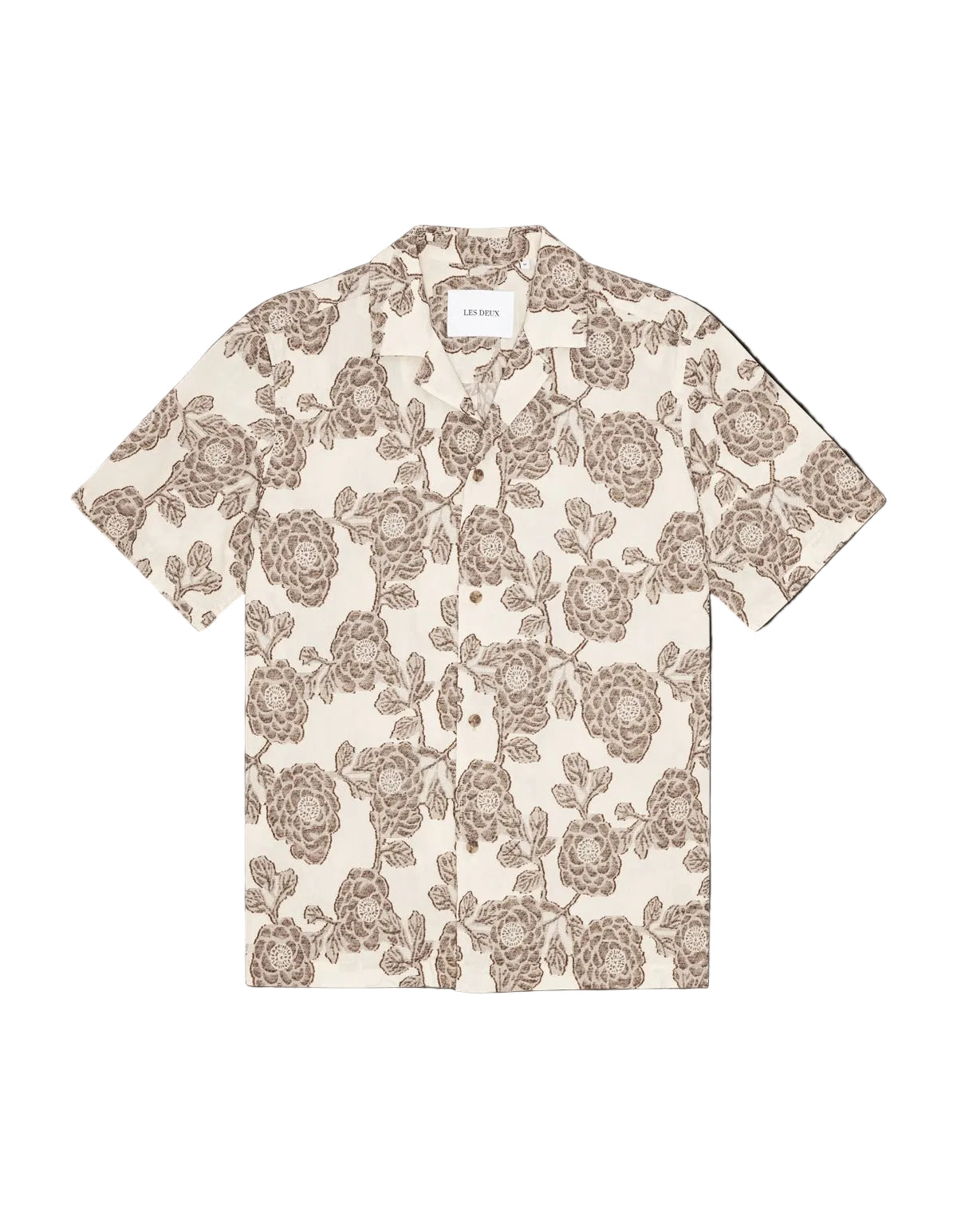 Lesley Flower Jacquard SS Shirt (ivory)