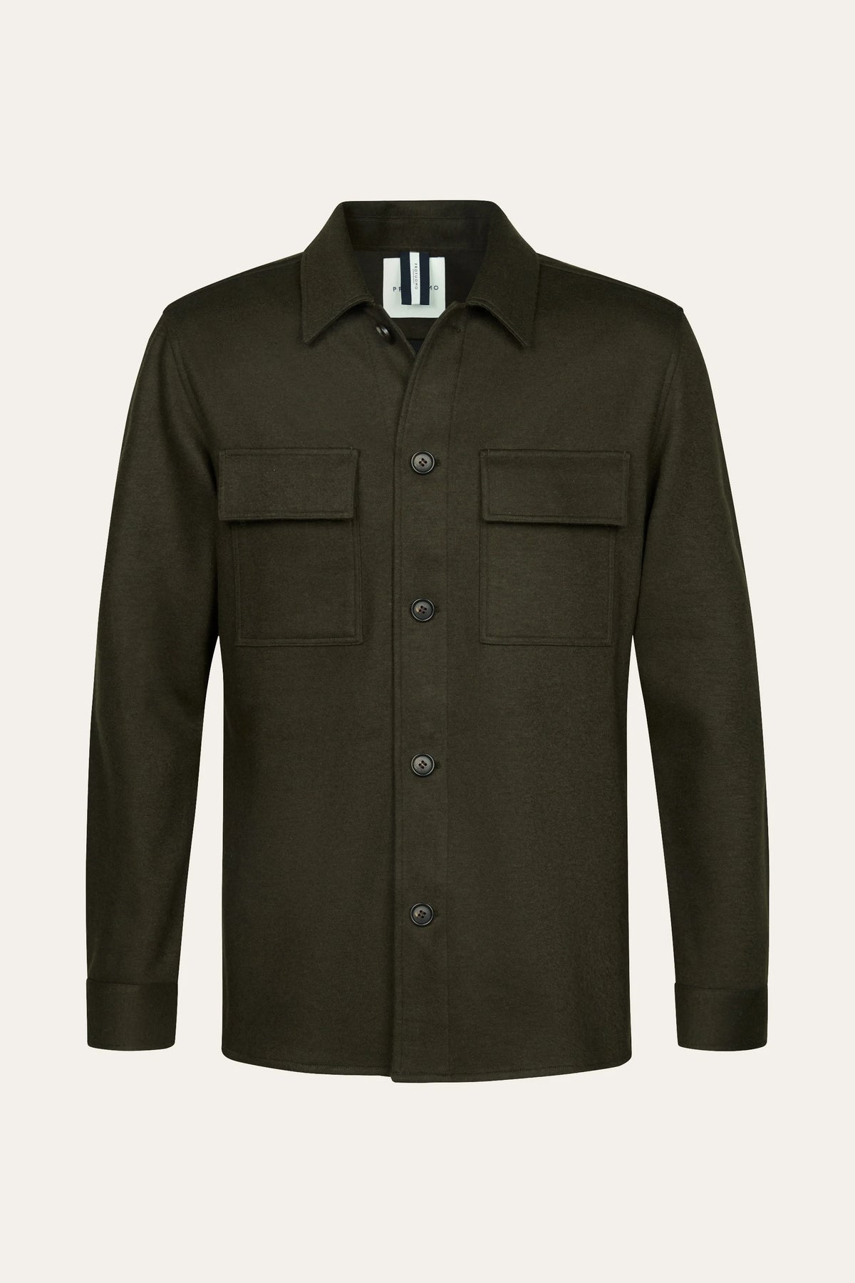 OVERSHIRT KNITTED D.GREEN