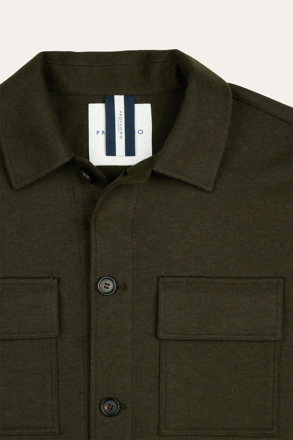 OVERSHIRT KNITTED D.GREEN