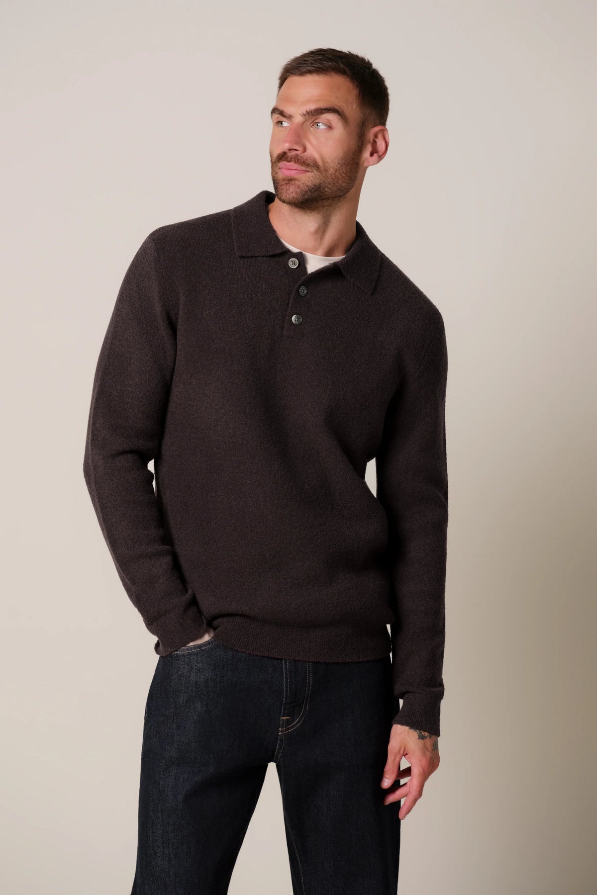 POLO LS AUBERGINE