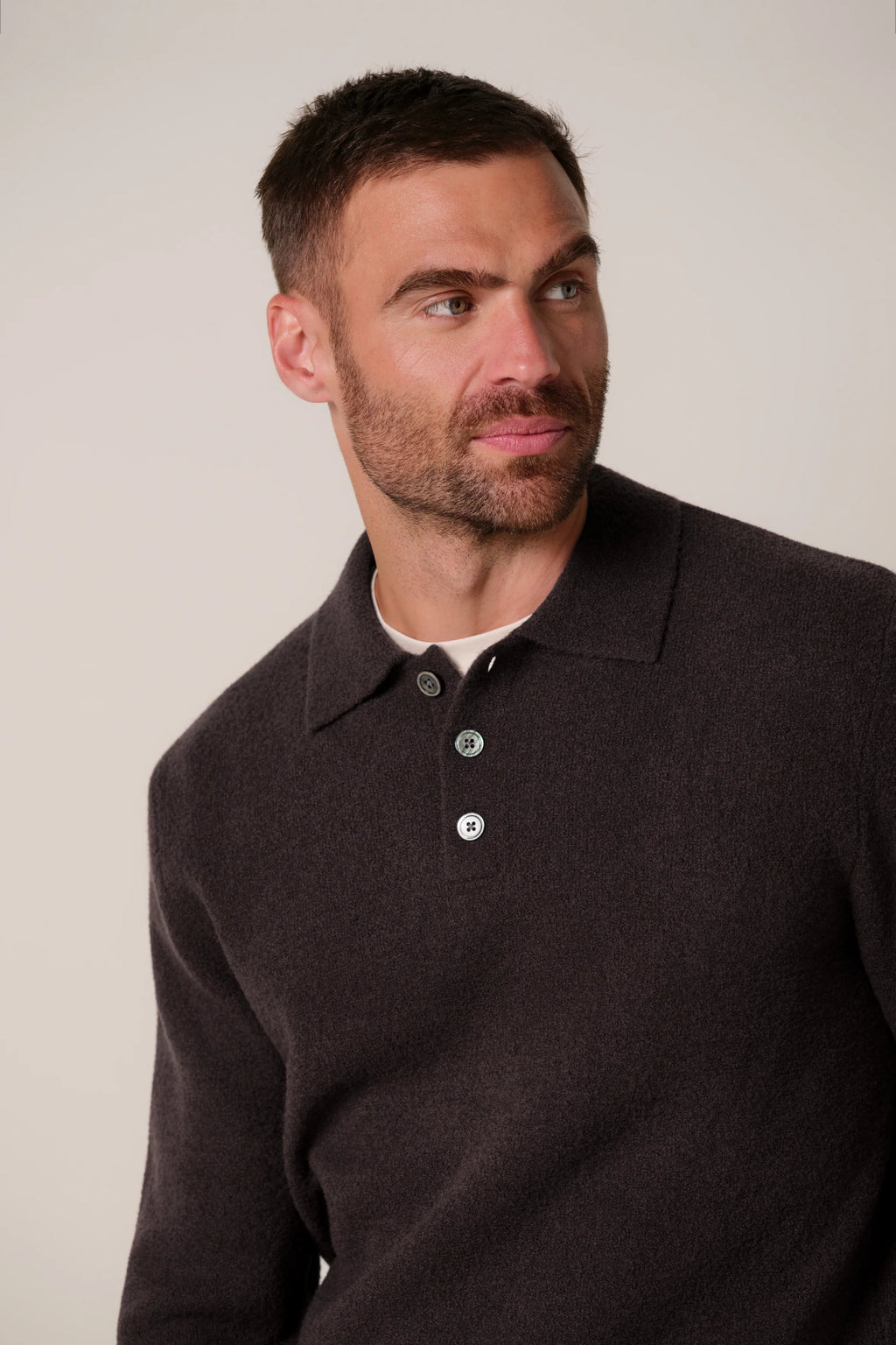 POLO LS AUBERGINE