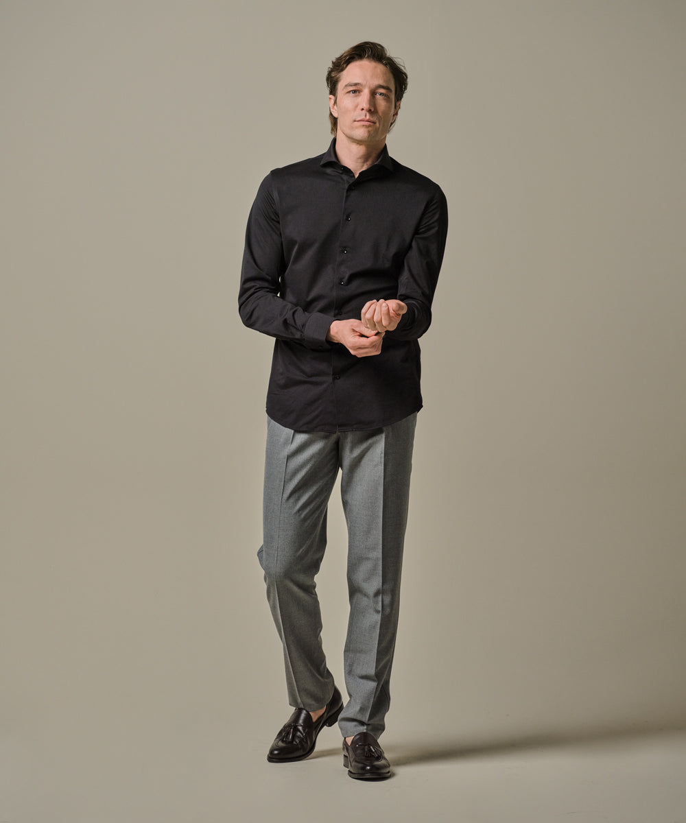 PROFUOMO SHIRT X-CUTAWAY SF SC (PP2HC10011/ BLACK)