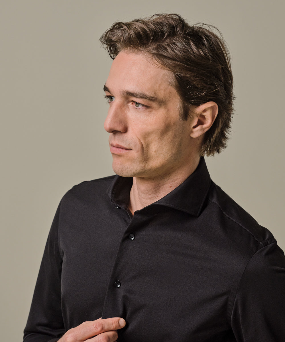 PROFUOMO SHIRT X-CUTAWAY SF SC (PP2HC10011/ BLACK)