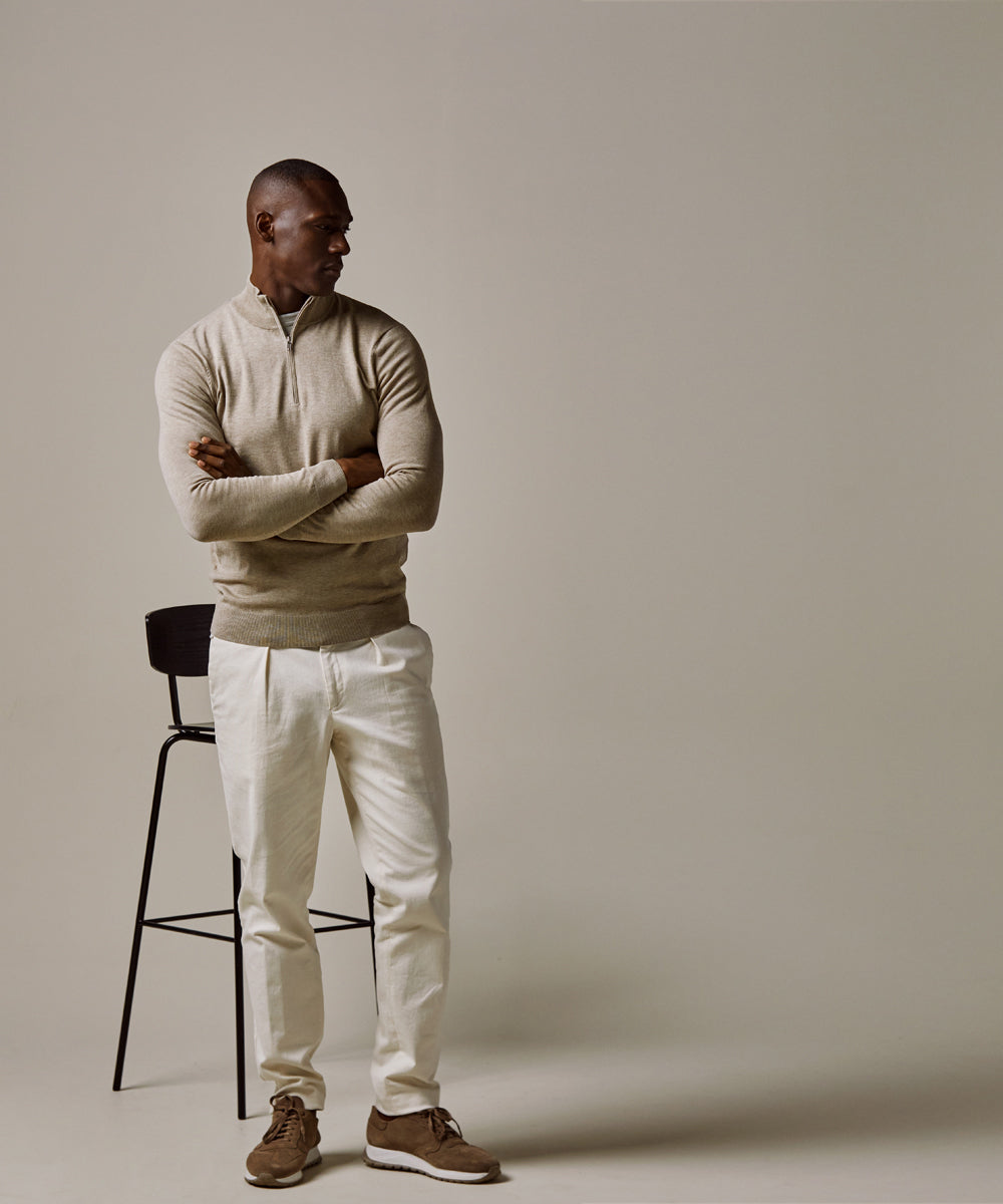 PROFUOMO PULLOVER HALFZIP BEIGE (PP2J000010C)