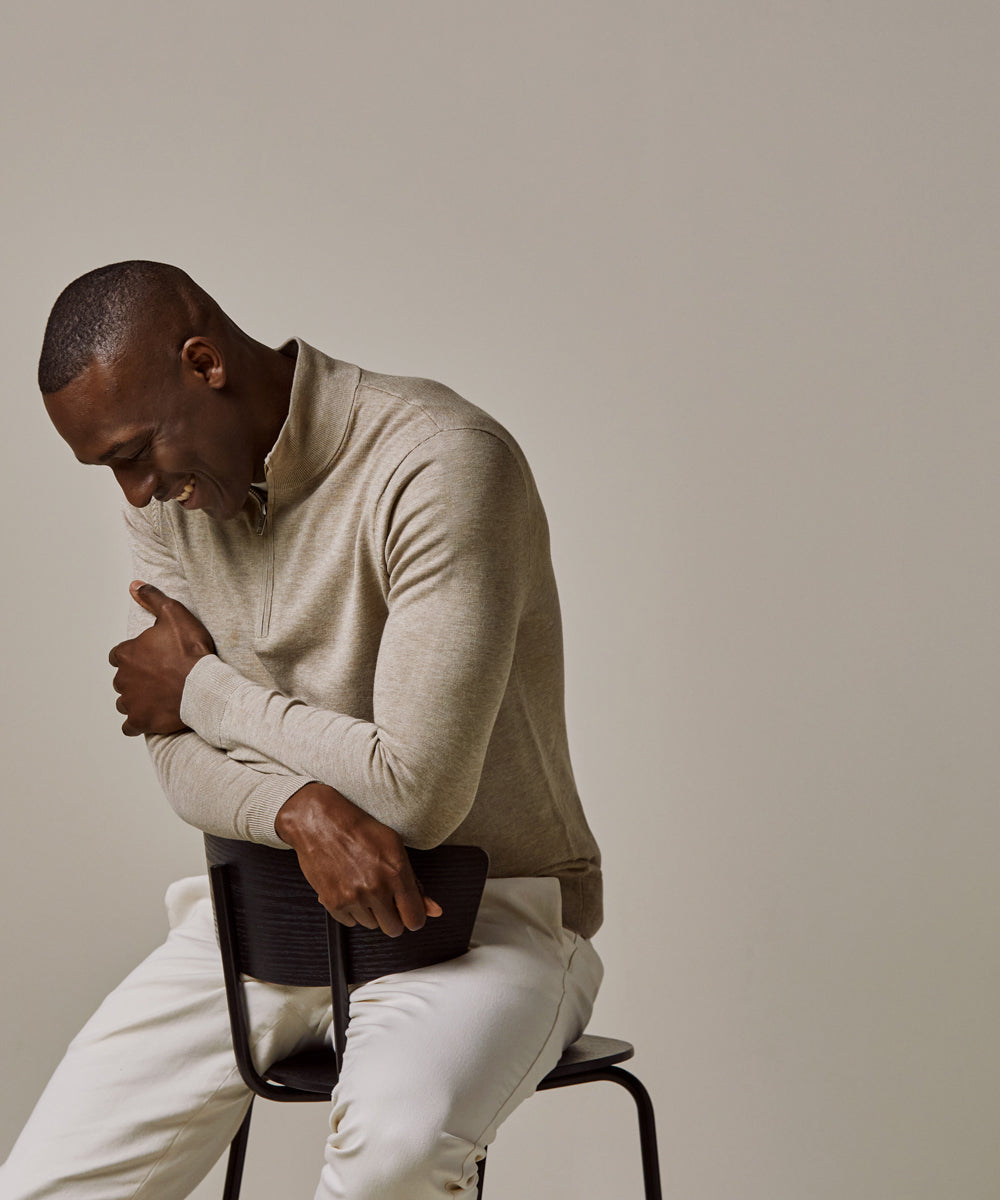 PROFUOMO PULLOVER HALFZIP BEIGE (PP2J000010C)