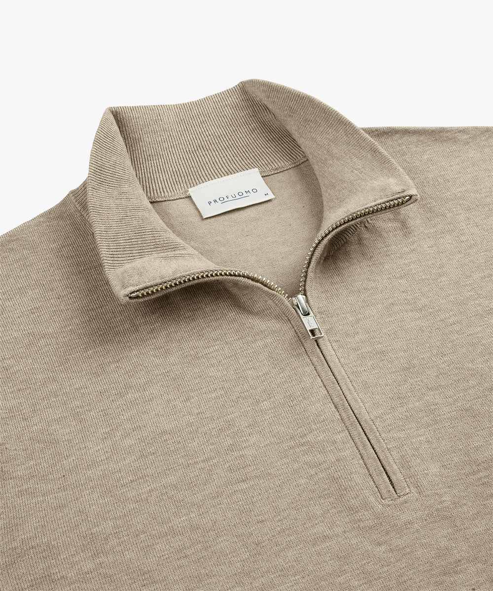 PROFUOMO PULLOVER HALFZIP BEIGE (PP2J000010C)