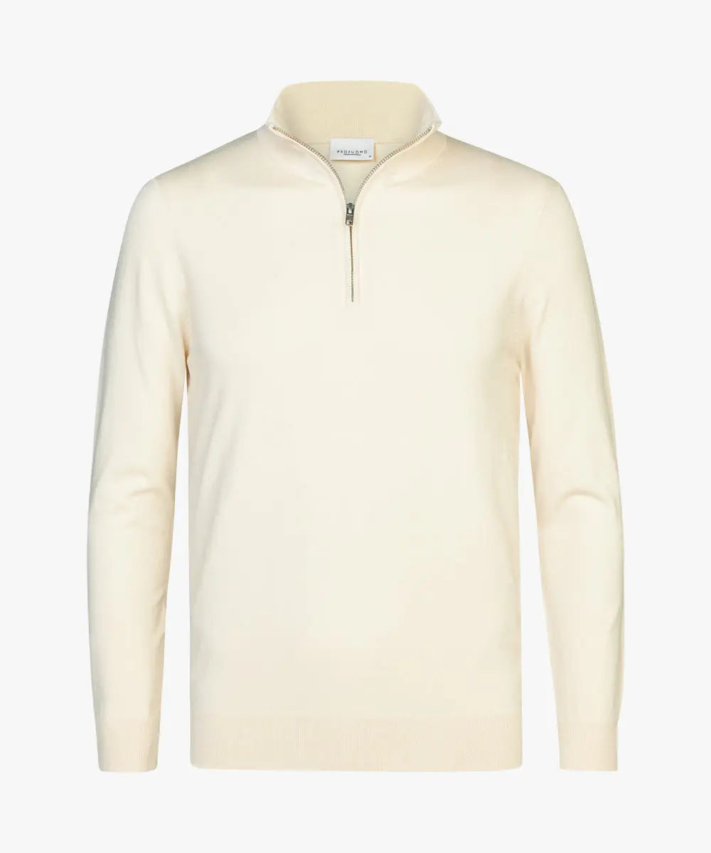 PROFUOMO PULLOVER HALFZIP OFF WHITE (PPJ000010D)