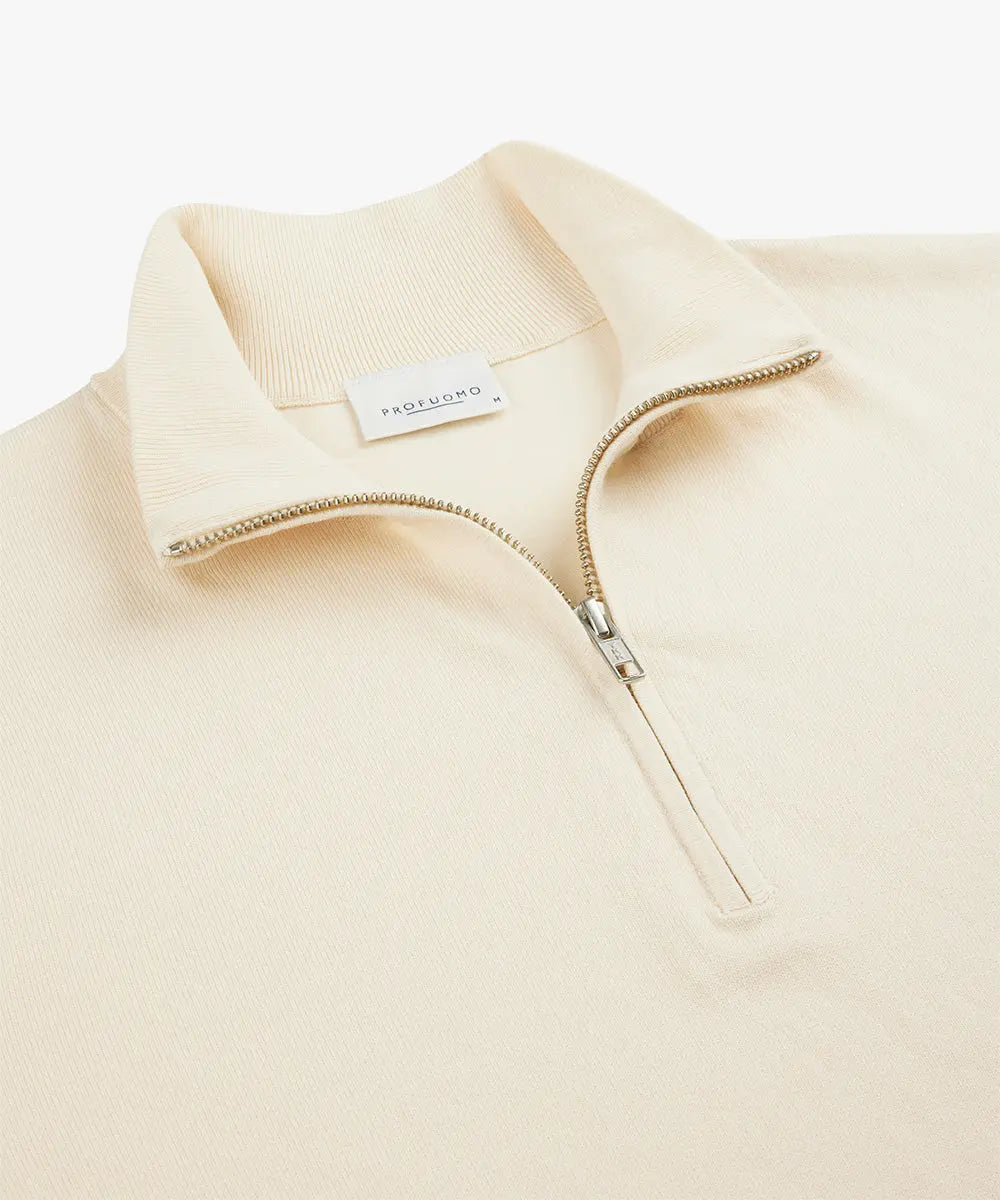 PROFUOMO PULLOVER HALFZIP OFF WHITE (PPJ000010D)