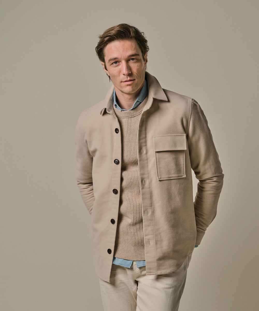 PROFUOMO OVERSHIRT  CUTAWAY BEIGE (PPWF30001A)
