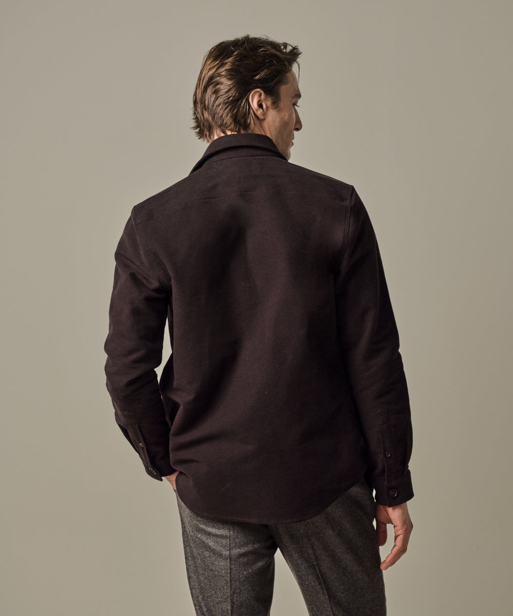 PROFUOMO OVERSHIRT CUTAWAY D.BRWN (PPWF30001E)