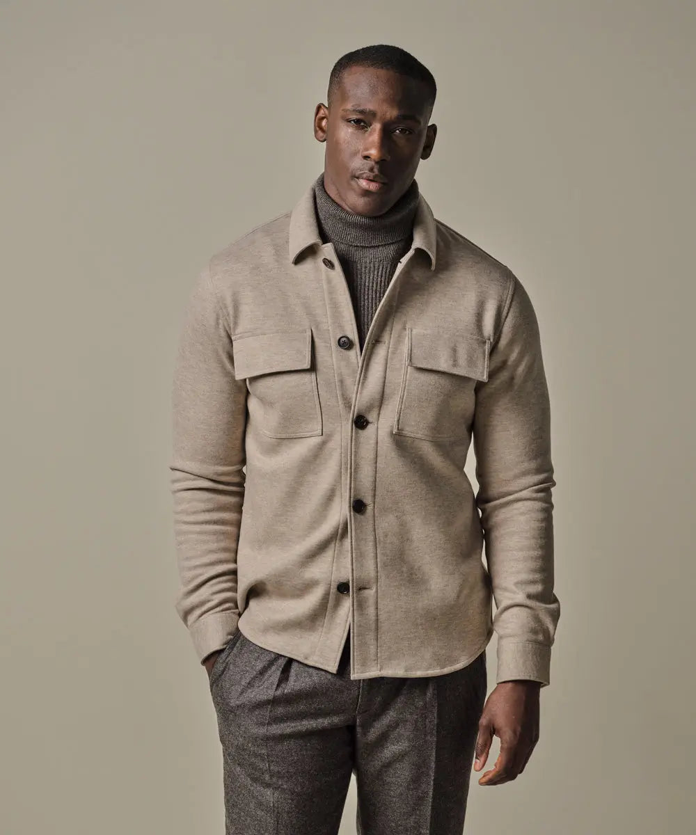 PROFUOMO OVERSHIRT CUTAWAY BEIGE (PPWF30002B)
