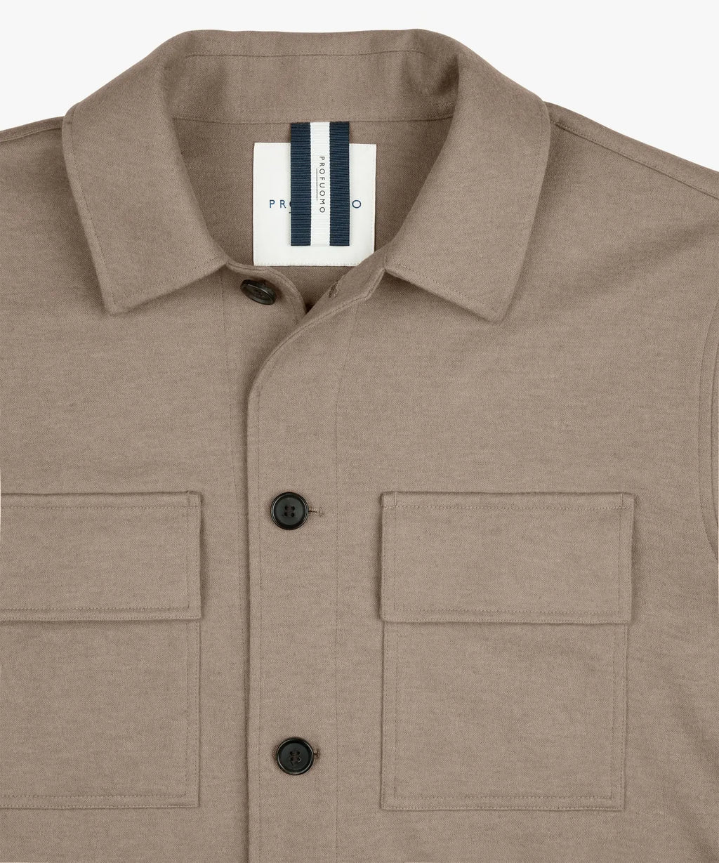 PROFUOMO OVERSHIRT CUTAWAY BEIGE (PPWF30002B)
